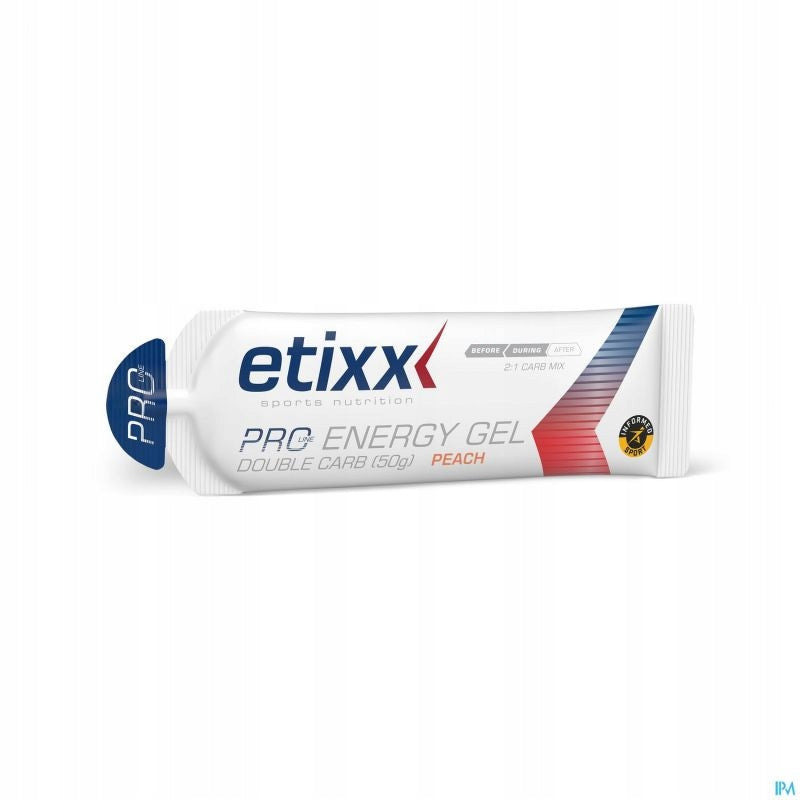 Etixx Pro Energy Gel Double Carb 50 g carbons, energy gel (Peach) 60 ml
