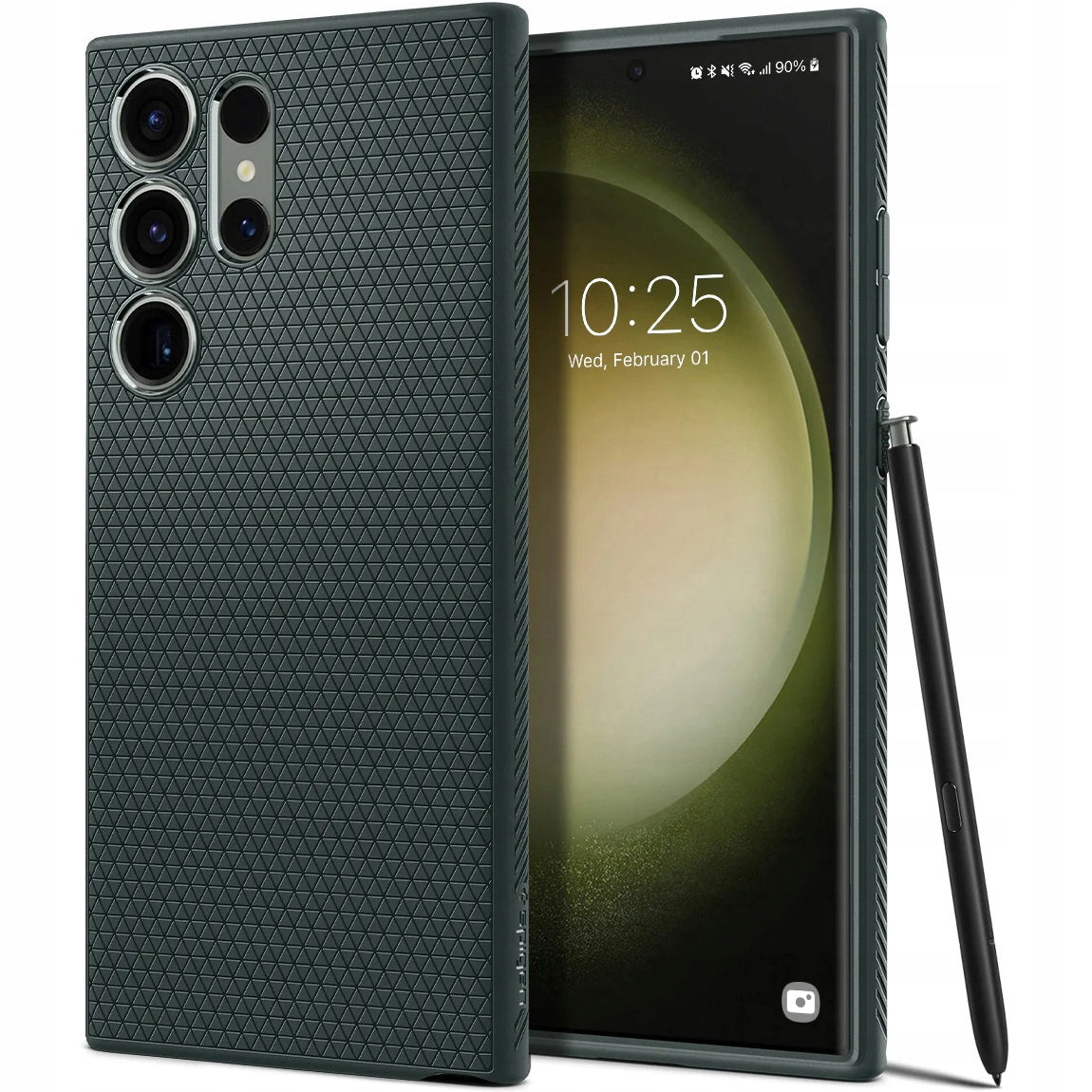 Hülle Spigen für Samsung Galaxy S23 Ultra, grün 