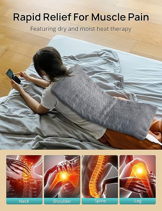Evajoy Electric Pillow Heating Mat 60 x 30 cm Color gray