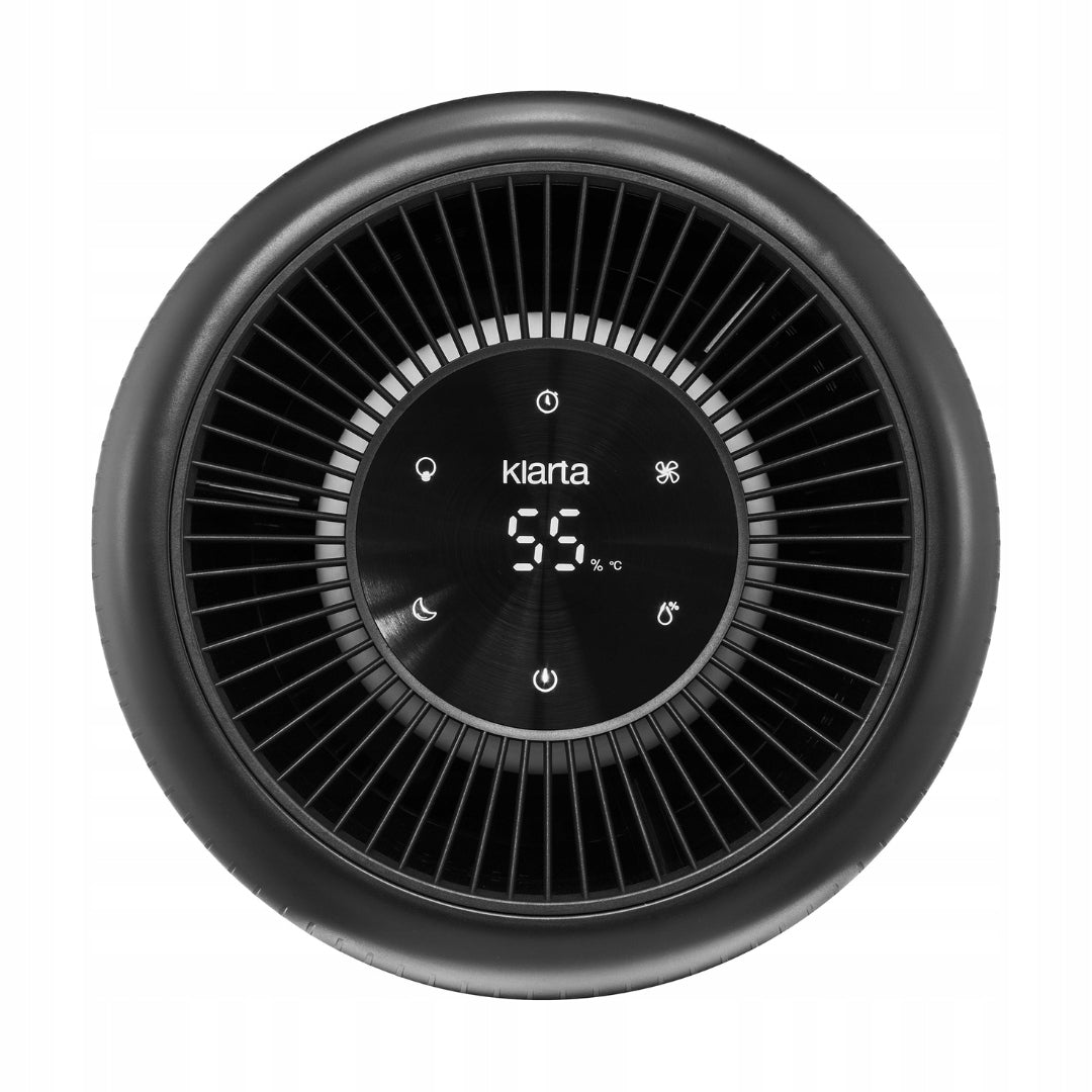 Evaporative humidifier Klarta HUMEA GRANDE Black LED 80m² 600 ml/h PZH Brand Klarta