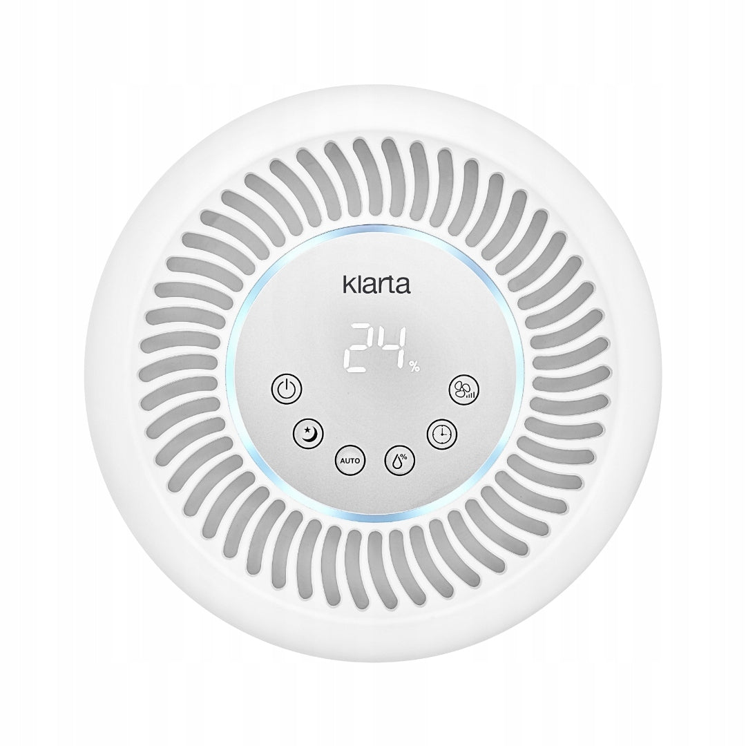 Evaporative humidifier Klarta HUMEA White 300ml/h 3L 44m² quiet PZH Brand Klarta