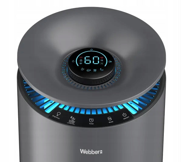 Evaporative humidifier Webber Taupe EH9004 Hygrostat 8L 105m2 Medical device no