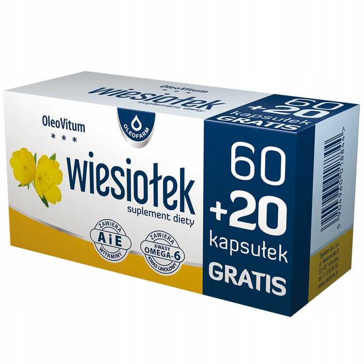 Evening primrose OleoVitum, 80 capsules (60+20 FREEBIE)