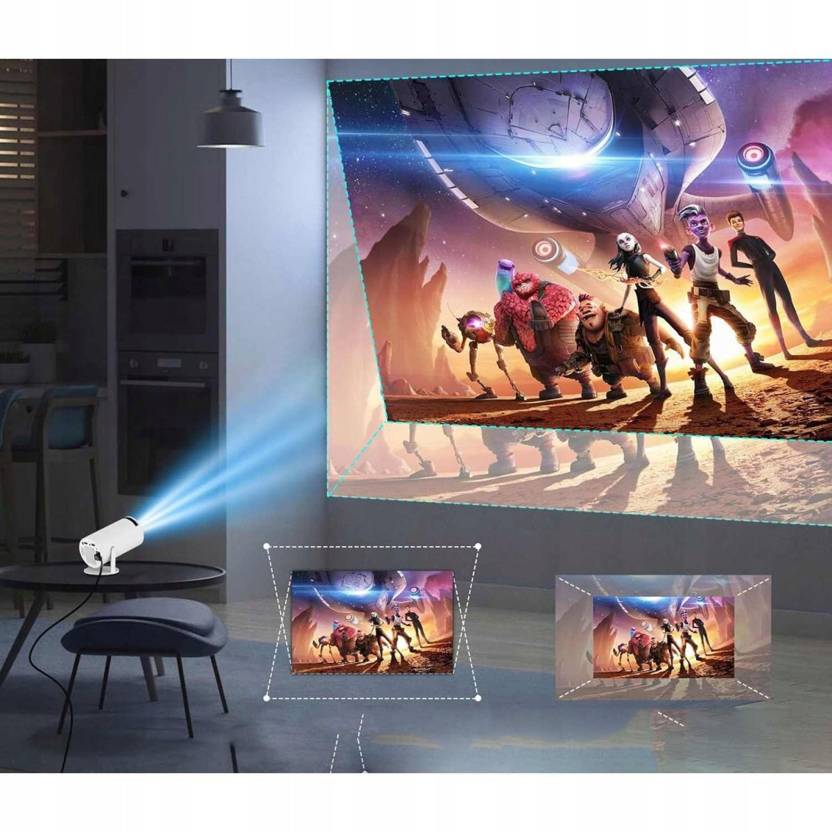 Eveon HY300 smart projektor Android WiFi Full HD, bílý Model HY300