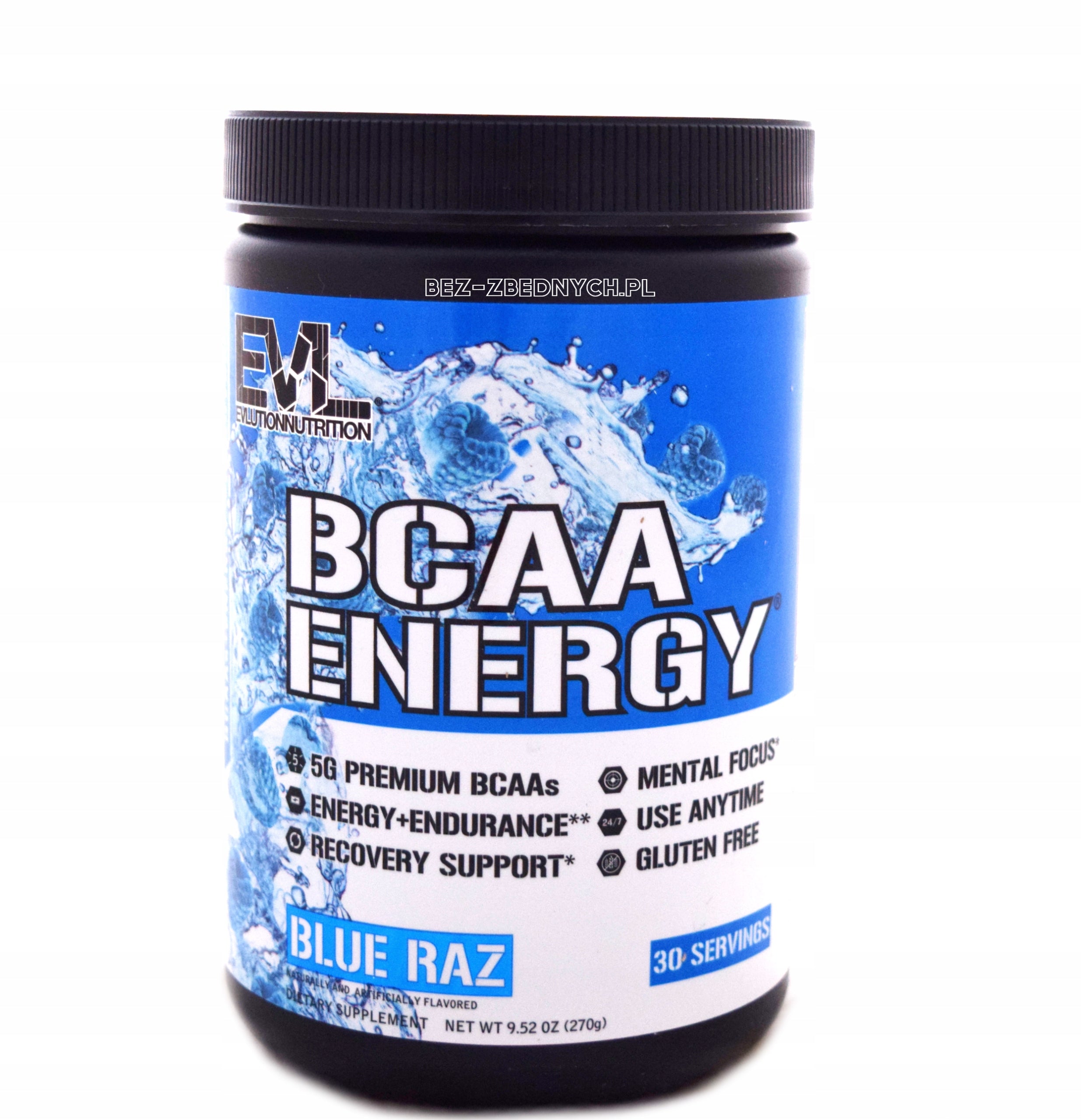 Evlution Nutrition BCAA Energy 267g GLUTEN FREE AMINO BLUE ONCE