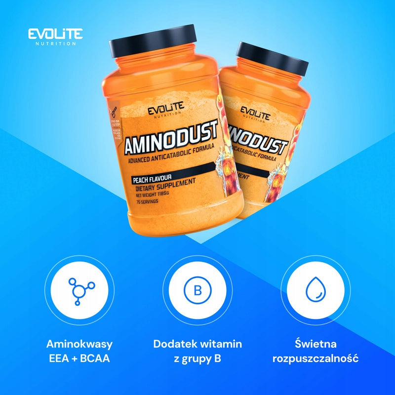 Evolite Aminodust 1185g Essential Amino Acids EAA BCAA Endogenous Expiration date at least 1 year from the date of purchase