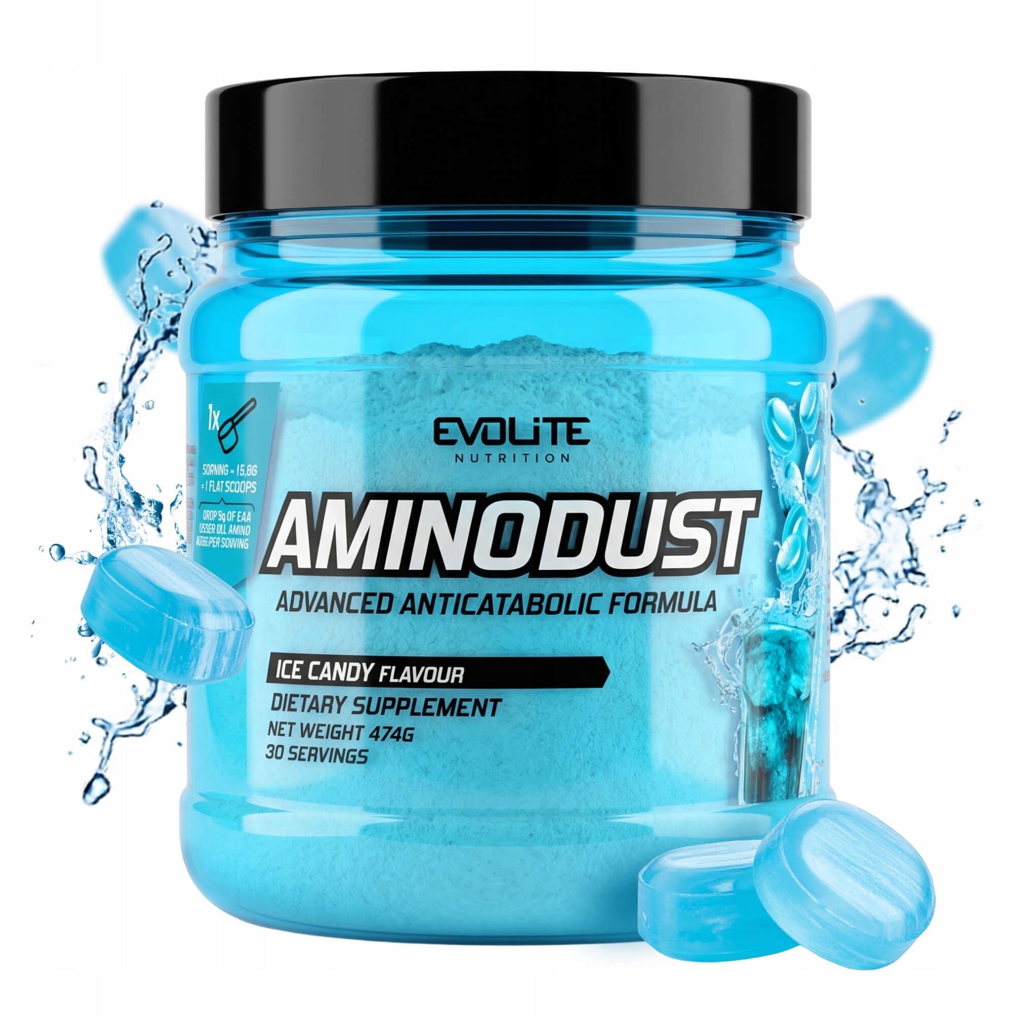 Evolite Aminodust 474g Amino Acids EAA BCAA REGENERATION Post-Workout