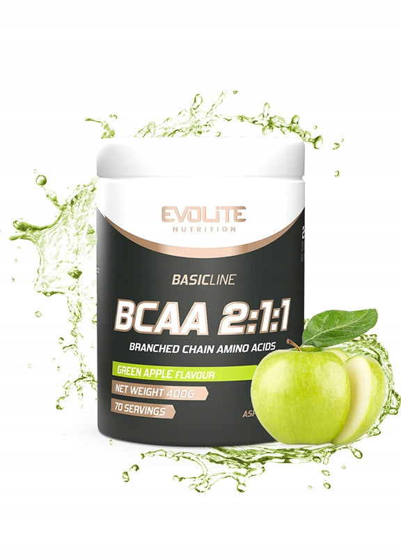 Evolite BCAA 2:1:1 400g green apple Expiration date at least 3 months from the date of purchase