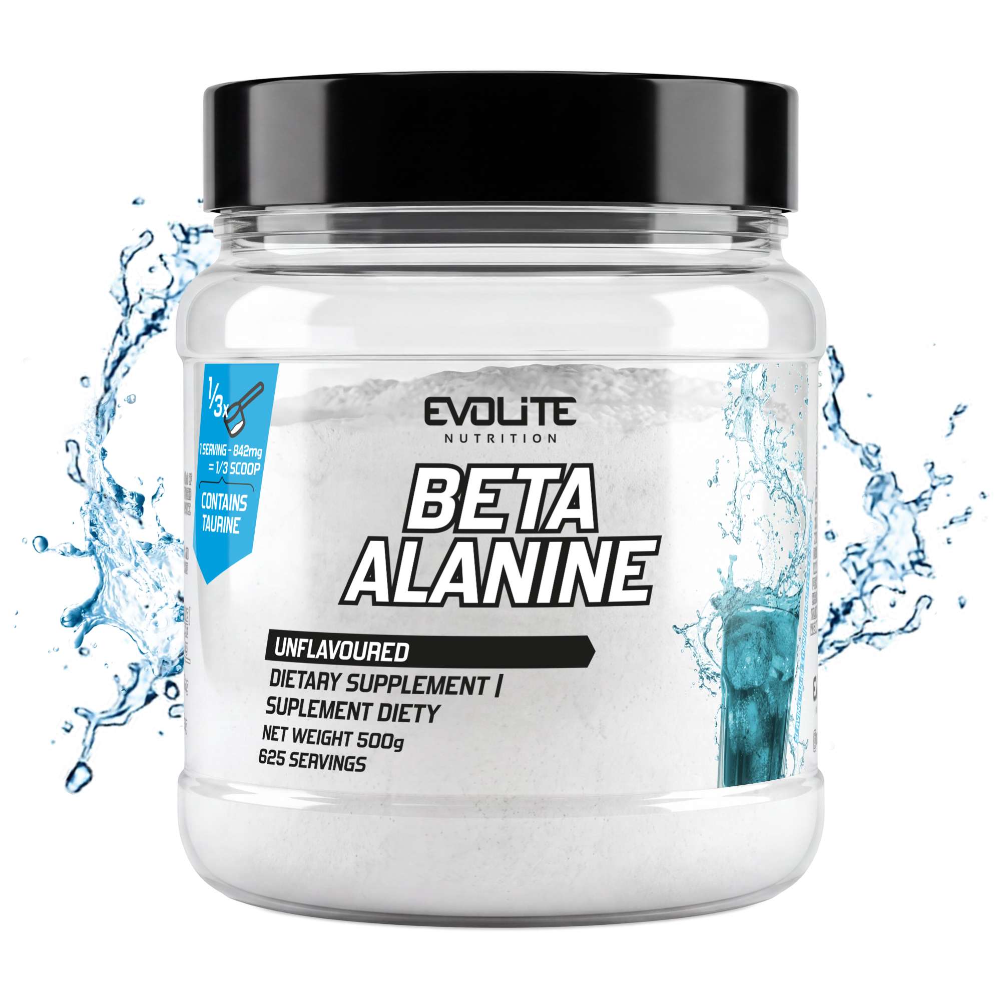 Evolite Beta-Alanine 500g Pure Natural No Additives Pure Powder