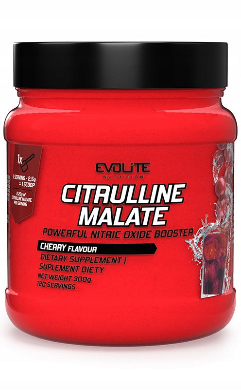 Evolite Citrulline Malate 300g Cherry Flavour Citrulline Apple Cherry Expiration date not specified