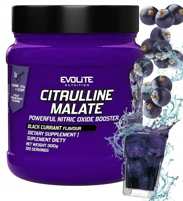 Evolite Citrulline Malate 300g Currant CITRULLINE MALATE Blackcurrant