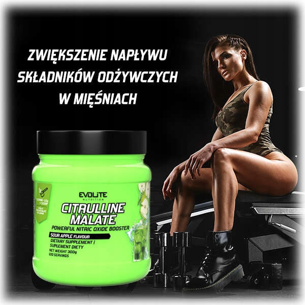 Evolite Citrulline Malate 300g green apple Brand Evolite Nutrition