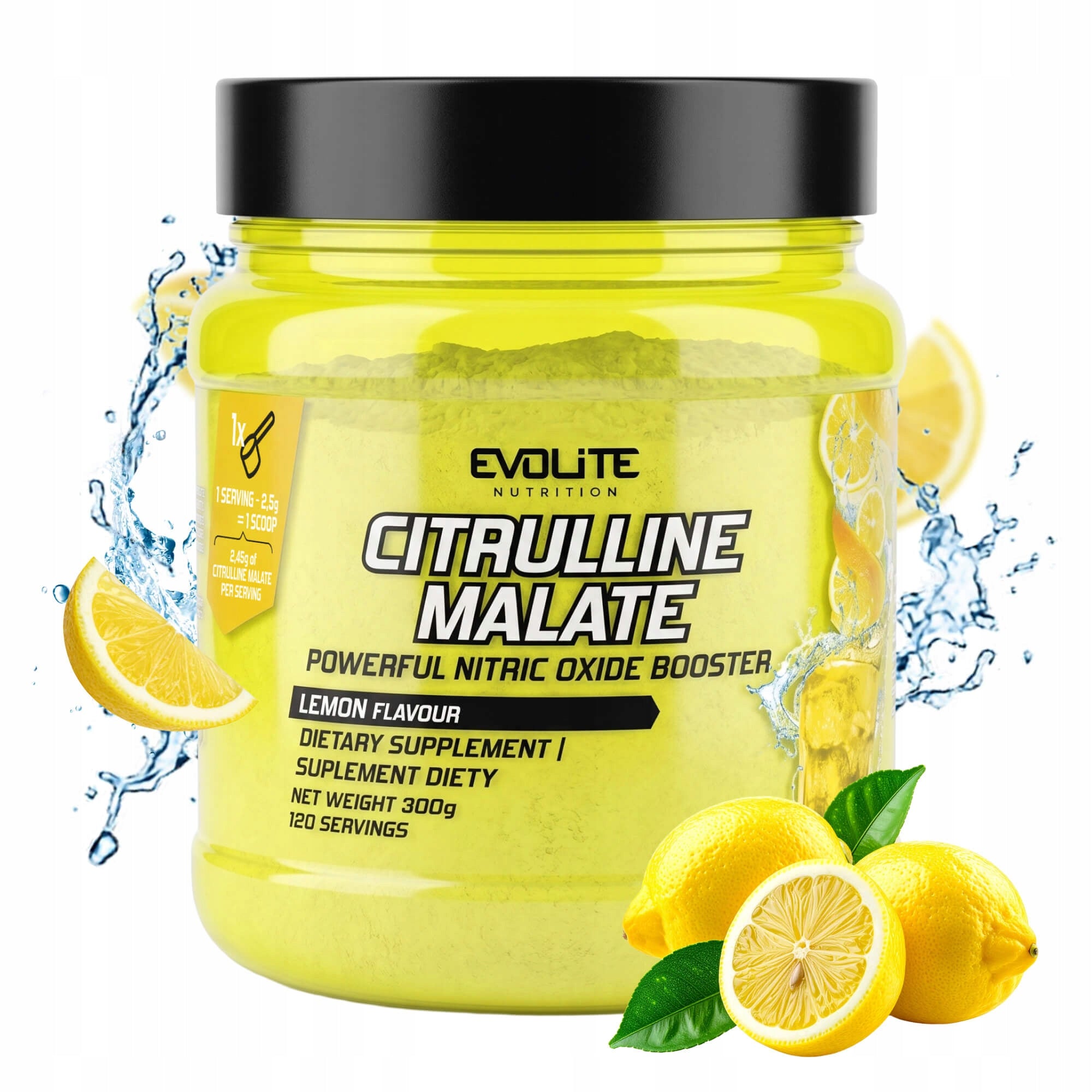 Evolite Citrulline Malate Lemon 300 g CITRULLINE MALATE NITRIC OXIDE BLOOD