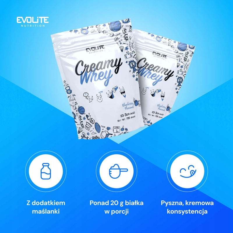 Evolite Creamy Whey 700g Shake WPC Delicious Protein Buttermilk Concentrate Manufacturer code 6690