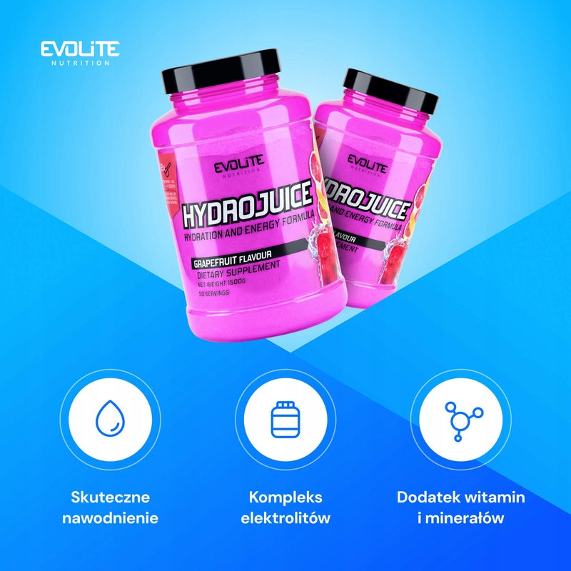 Evolite HydroJuice 1500g Isotonic Electrolytes Coconut Water Hydration Expiration date at least 1 year from the date of purchase