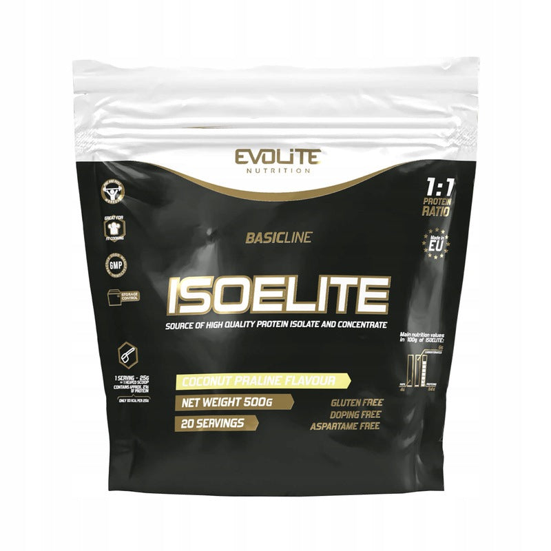 Evolite IsoElite 500g ISOLATE + WPI CONCENTRATE + WPC 1:1 ISOLATE protein Expiration date not specified