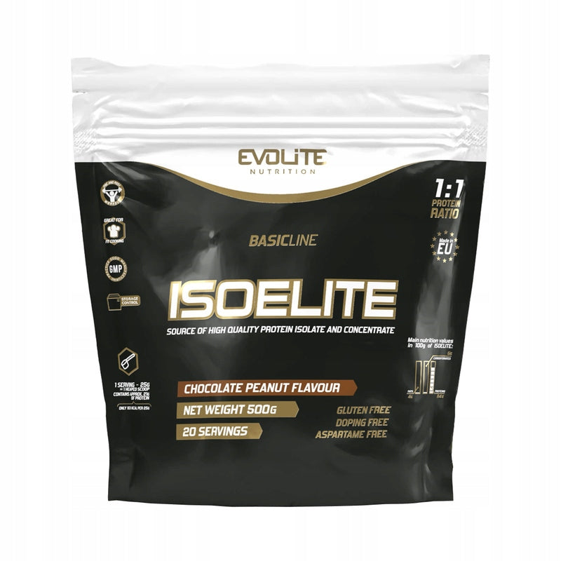 Evolite IsoElite 500g ISOLATE + WPI CONCENTRATE + WPC 1:1 ISOLATE protein Packaging status original