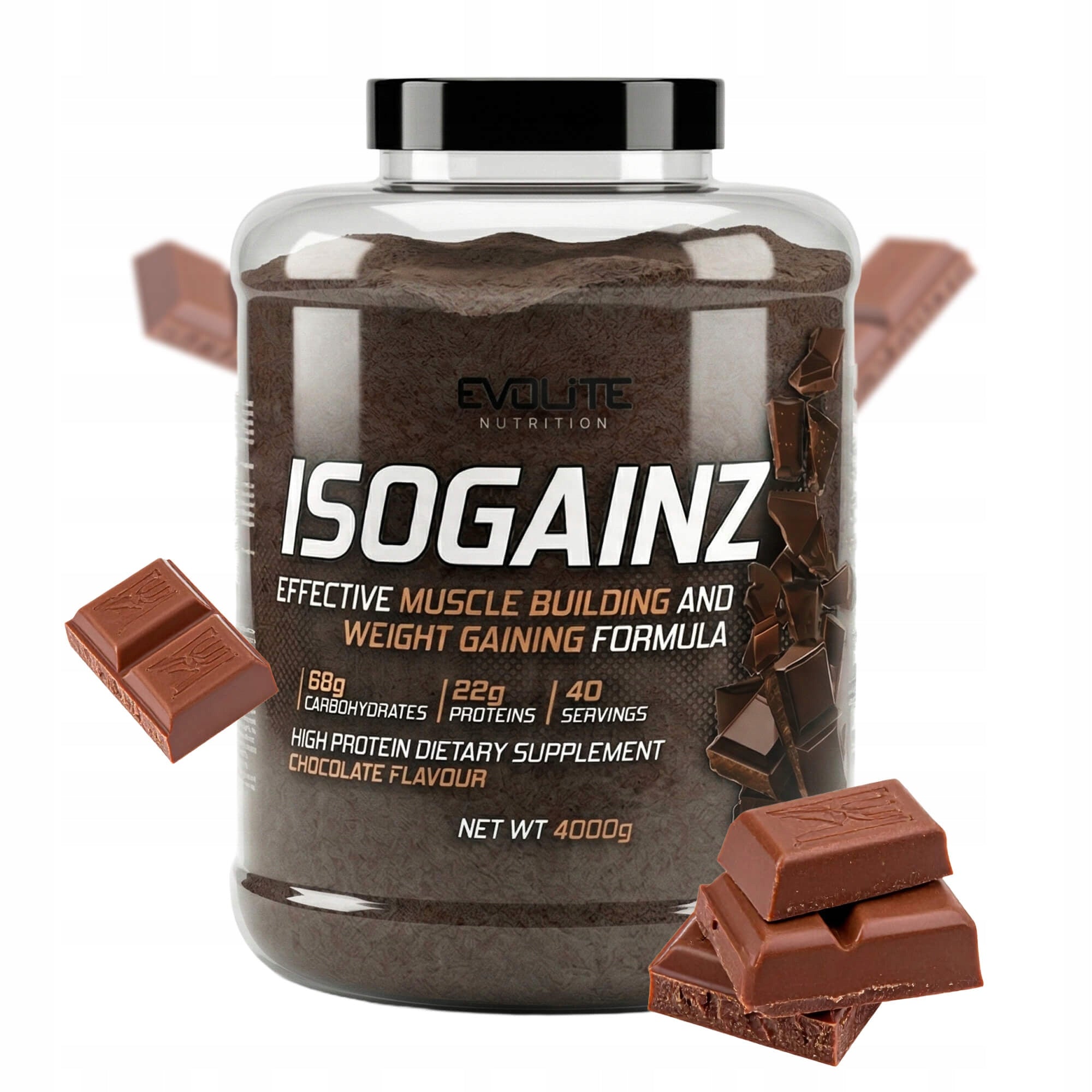 Evolite IsoGainz 4000g Gainer Complex Carbohydrates 80:20 Mass Regeneration