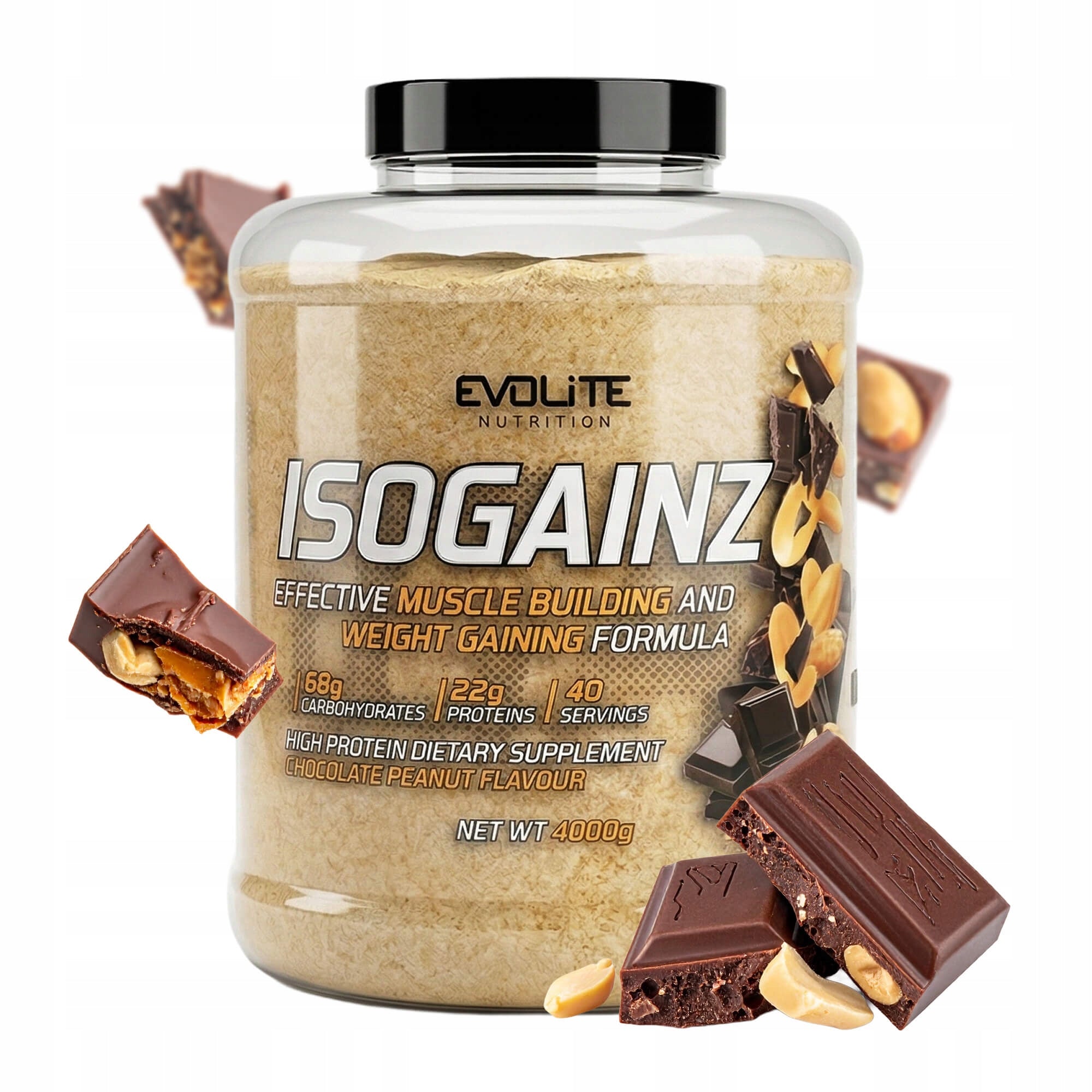 Evolite IsoGainz 4000g Gainer Weight Carbon Composite Concentrate Isolate