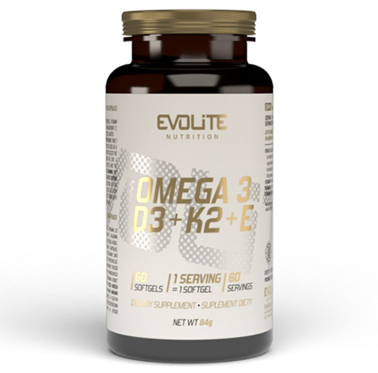 Evolite OMEGA ACIDS 3+VITAMIN D3+VITAMIN K2 MK7+VITAMIN E 60caps Softgel