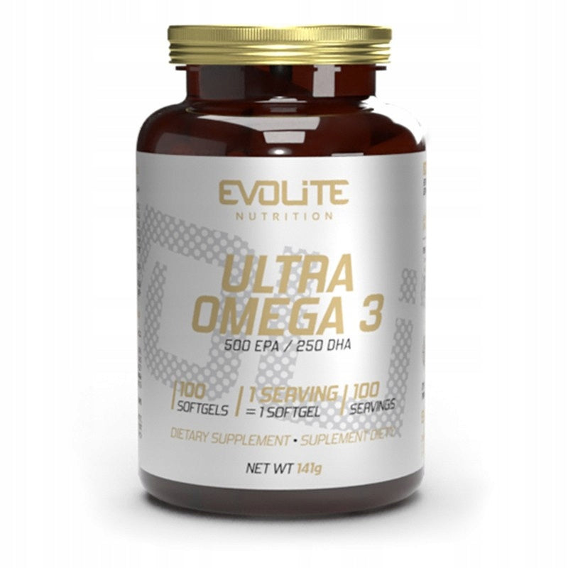 Evolite ULTRA Omega 3 1000mg EPA 500mg DHA 250mg 100 servings POWERFUL Concentrated