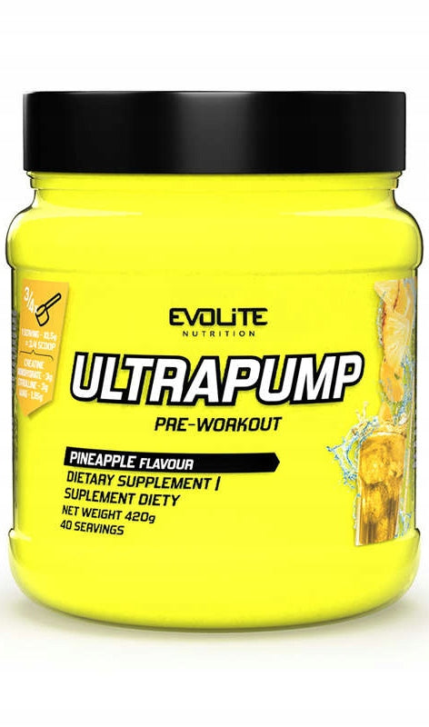 Evolite ULTRA PUMP 420g taste Pineapple PRE-WORKOUT Creatine MASS AAKG Packaging status original
