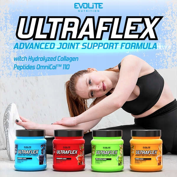 Evolite UltraFlex 390g Strawberry Additional features sugar-free lactose-free