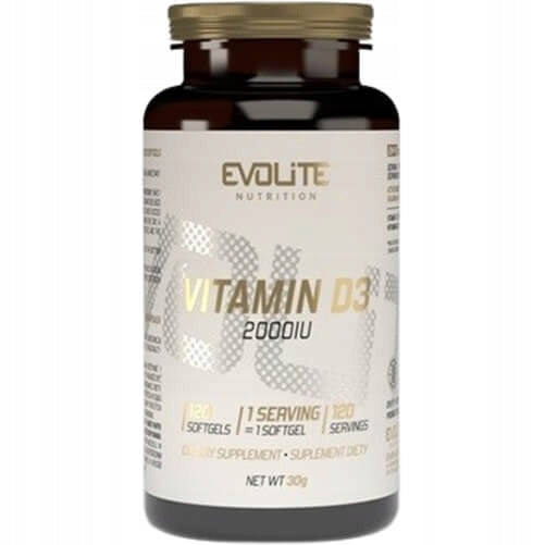 Evolite Vitamin D3 2000IU - Vitamin D3 in MCT oil 120 capsules
