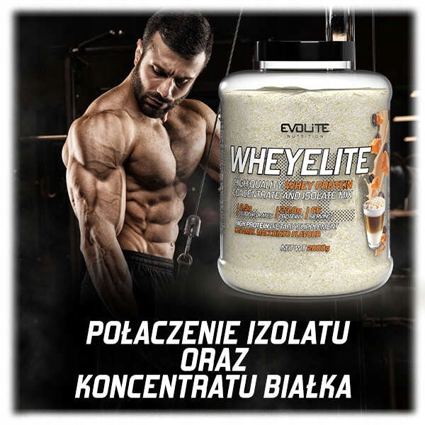 Evolite WHEYELITE 2000g CarAMEL Flavour MACCHIATO Protein WPC PROTEIN MIX WPI Packaging status original