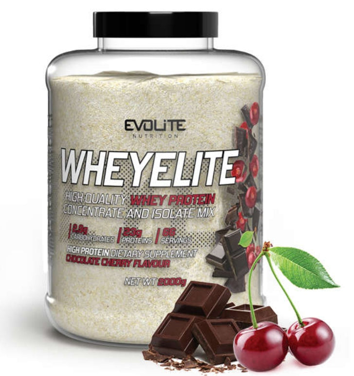 Evolite WHEYELITE 2000g Chocolate CHERRY Flavour Protein WPC PROTEIN MIX WPI