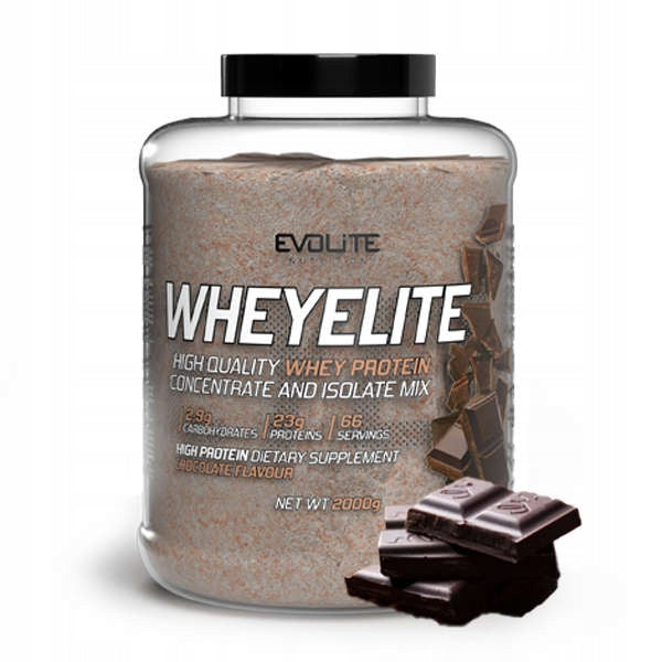 Evolite WHEYELITE 2000g Chocolate Flavour Protein WPC PROTEIN MIX WPI Expiration date not specified