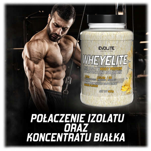 Evolite WHEYELITE 900g BANANA Flavour Protein WPC PROTEIN MIX WPI Packaging status original