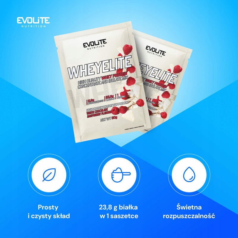 Evolite WheyElite 30g PROTEIN WPC WPI Sample Sachet Sample Expiration date at least 1 year from the date of purchase