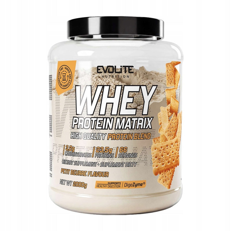 Evollite Nutrition Whey Protein Matrix 2000g MPI WPC WPI ENZYMES Lactase Packaging status original