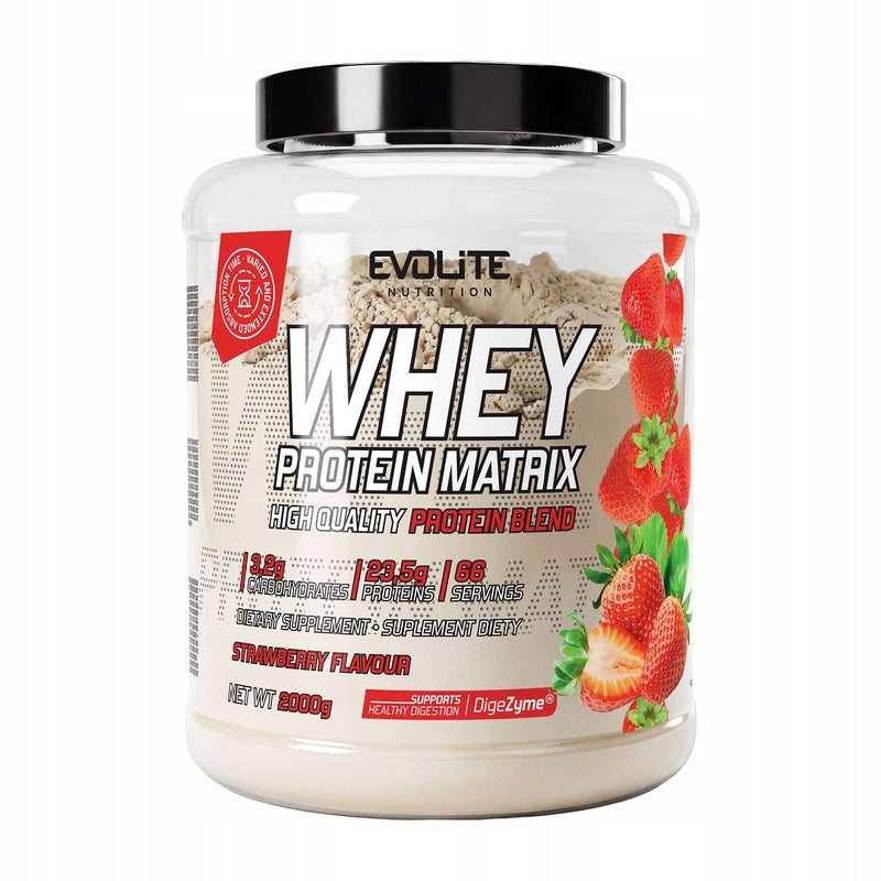 Evollite Nutrition Whey Protein Matrix 2000g MPI WPC WPI ENZYMES Lactase Packaging status original