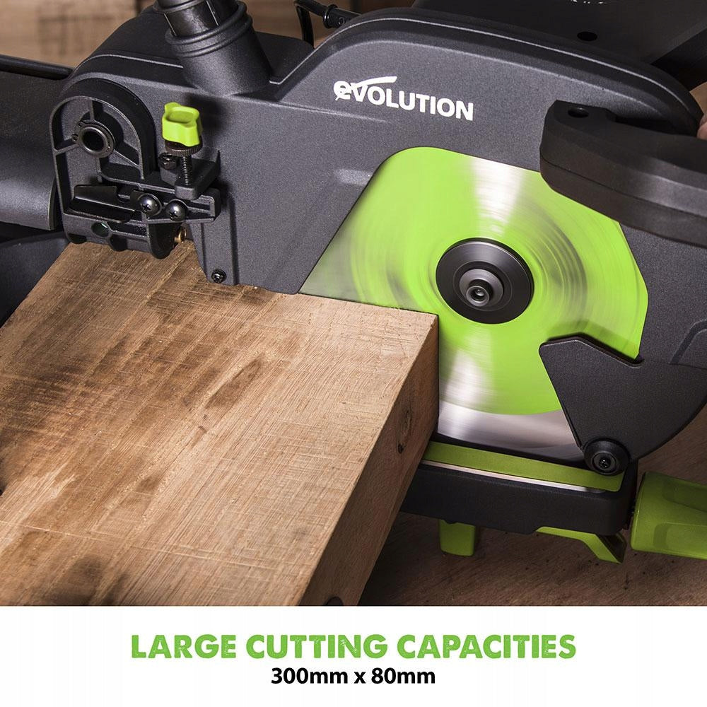 Evolution F255SMS 255mm Sliding Compound Mitre Saw Series FURY