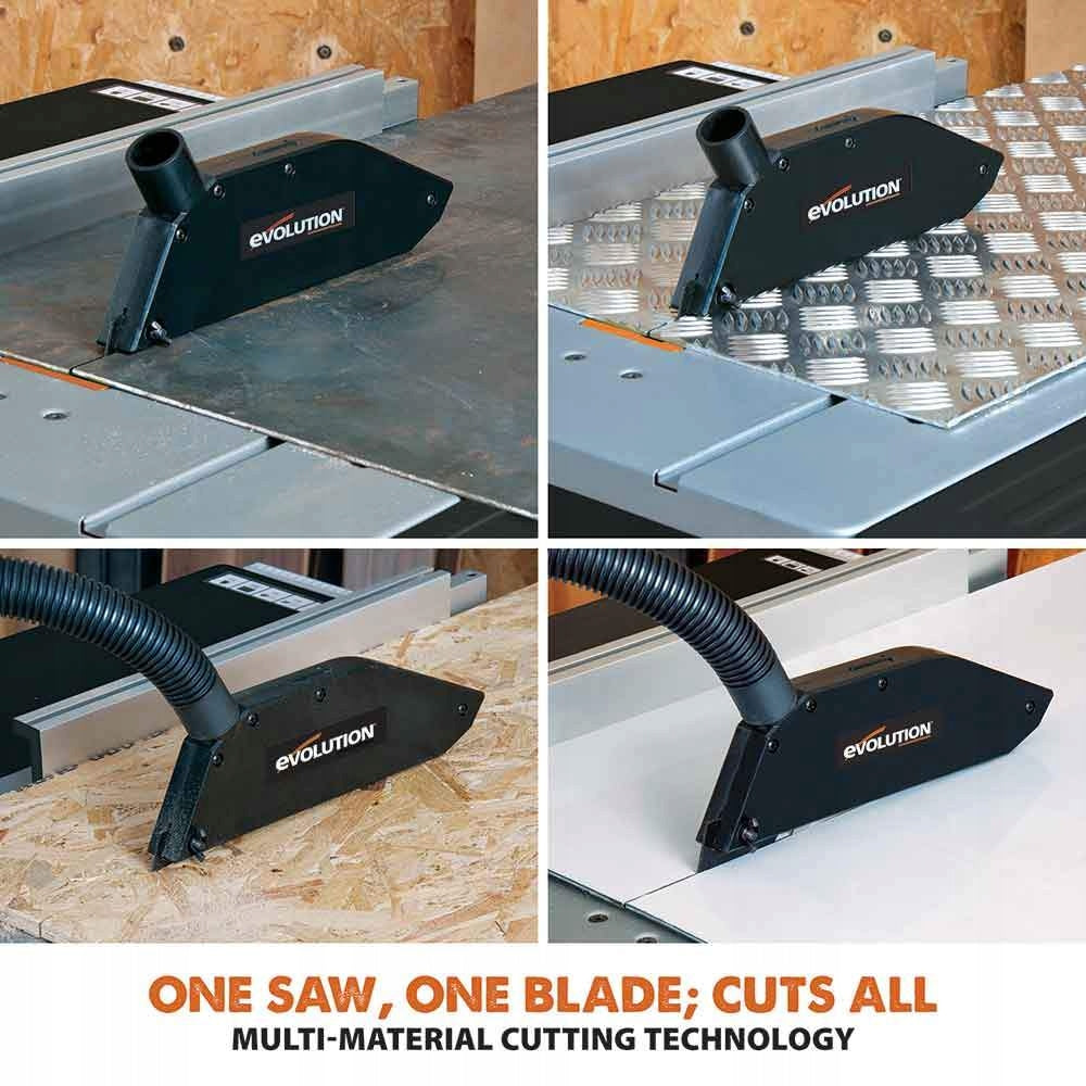 Evolution R255MTS 255mm Table Saw With Multi-Material Cutting Blade Manufacturer code R255MTS