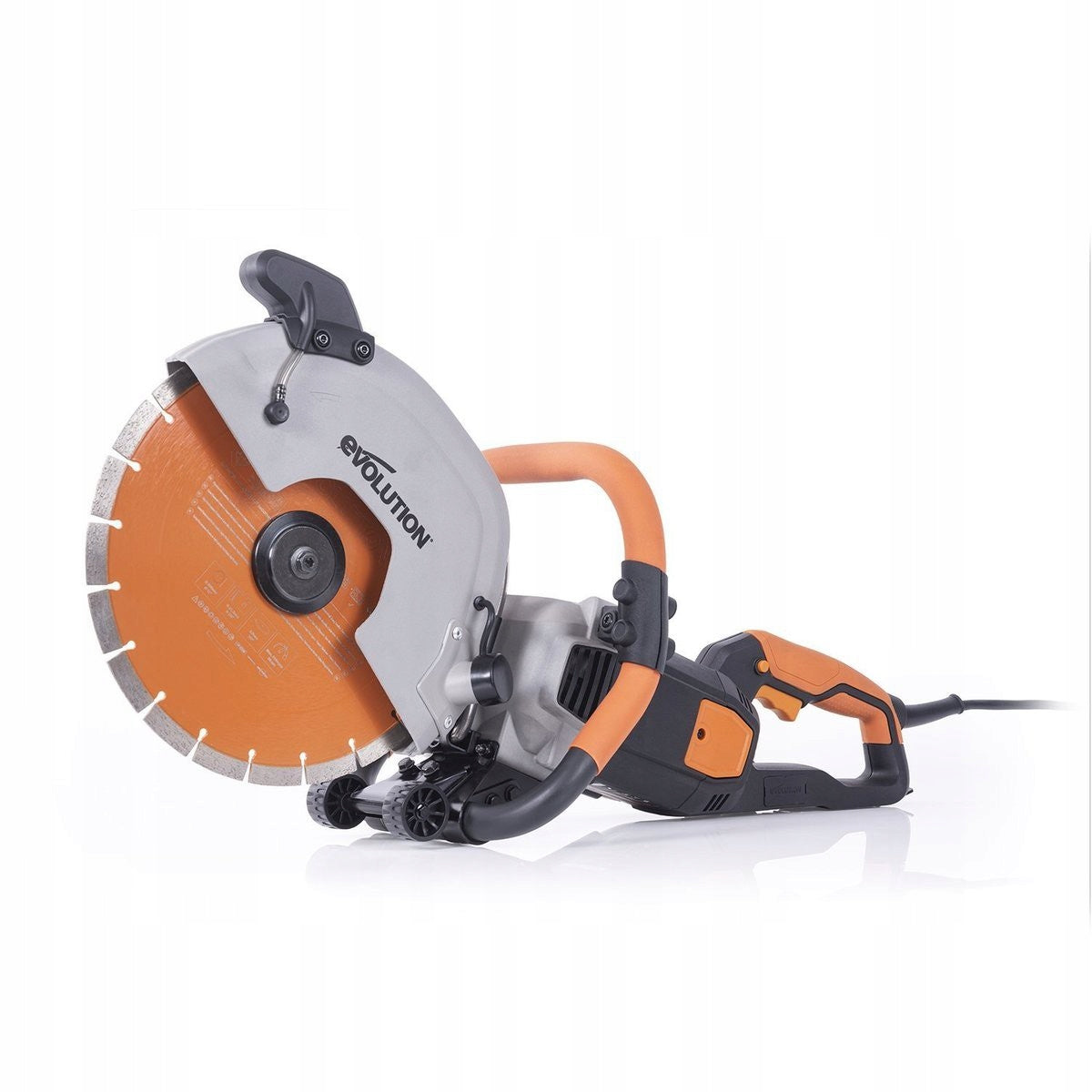 Evolution R300DCT+ electric concrete saw with dust elimination system and
