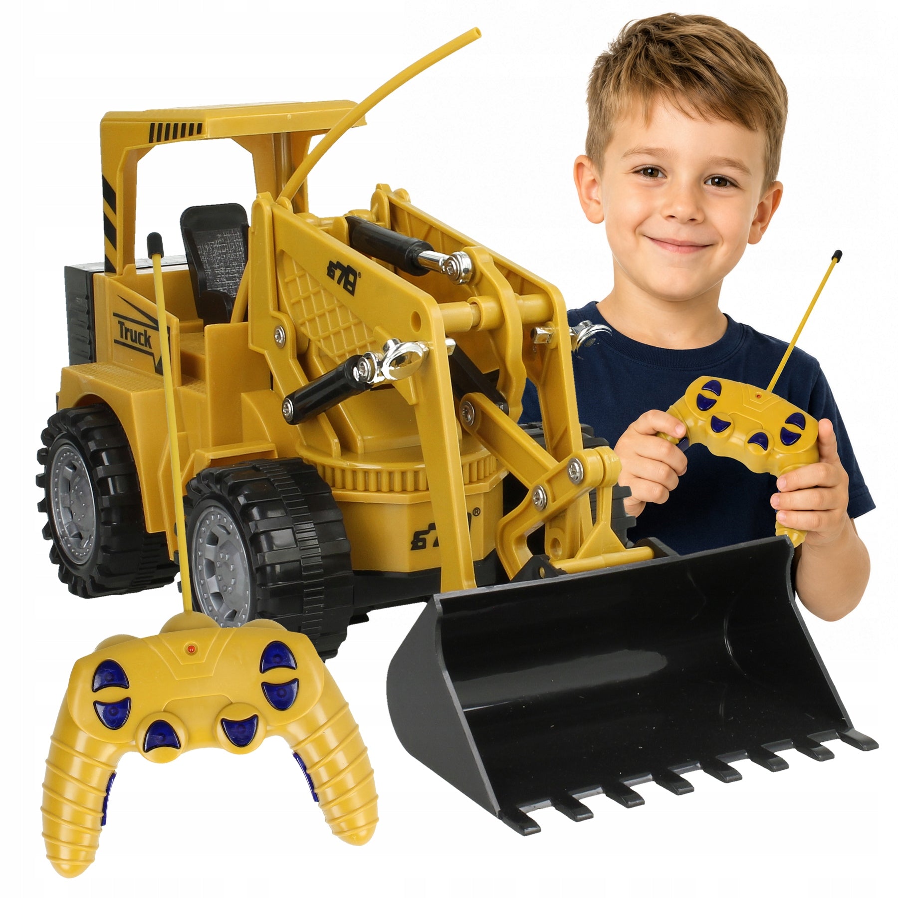 Excavator Bulldozer Remote Controlled Remote Control RC Movable Spoon Large Wheels Machine