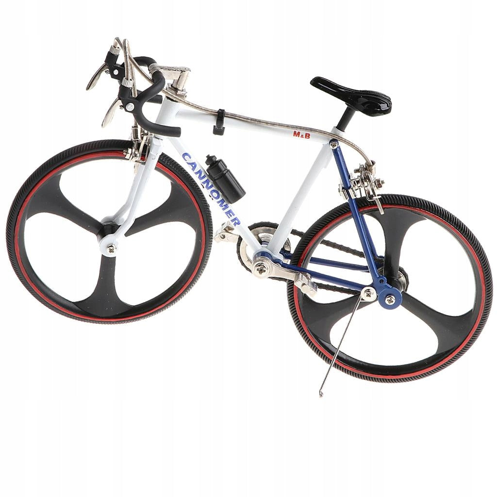 Excellent Mini Metal Bike Toys Racing Bicycle Model Collections Blue White
