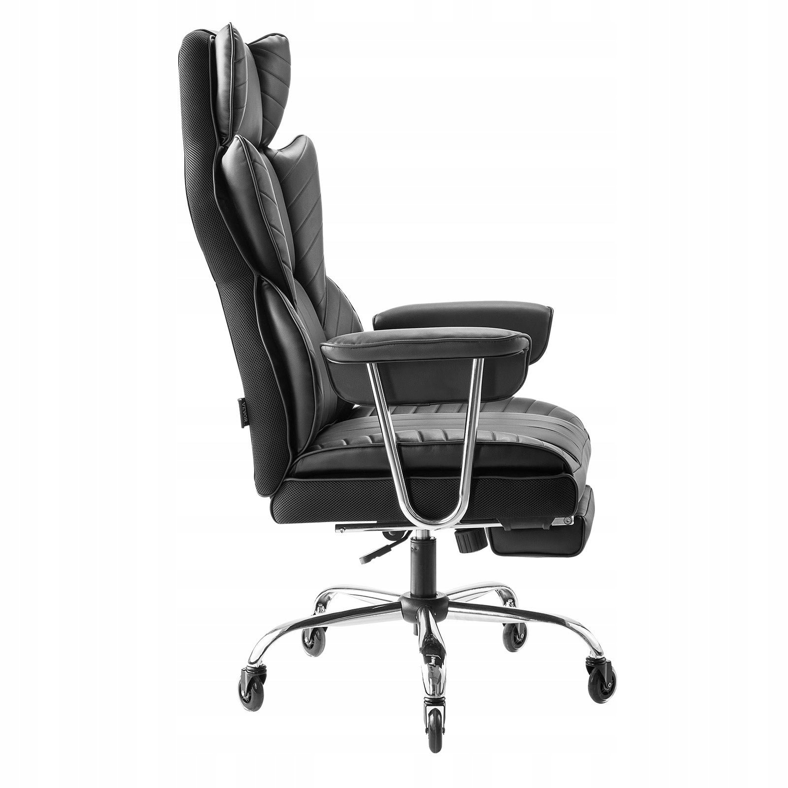 Executive Office Chair High Back Chair Footrest & Removable Armrests Black Furniture depth 85 cm