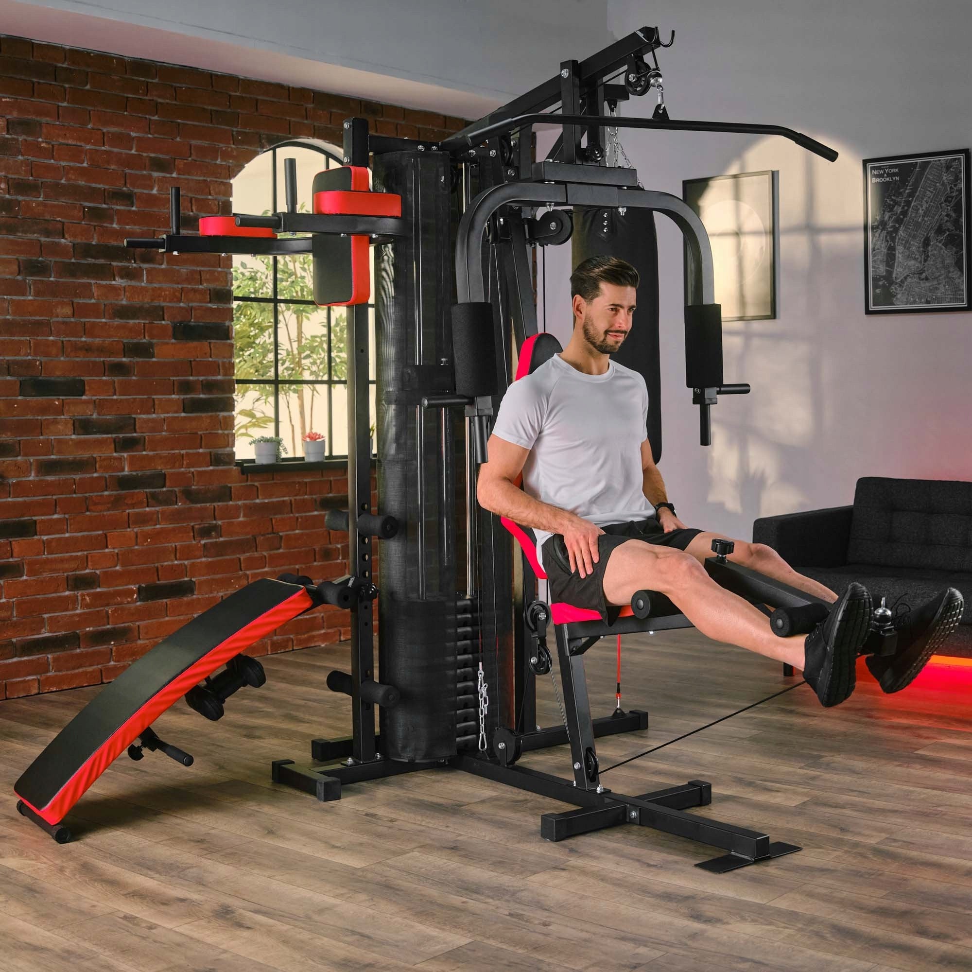 Exercise Atlas 3 Position Training Bench Handrails Training Bag Packaging status original