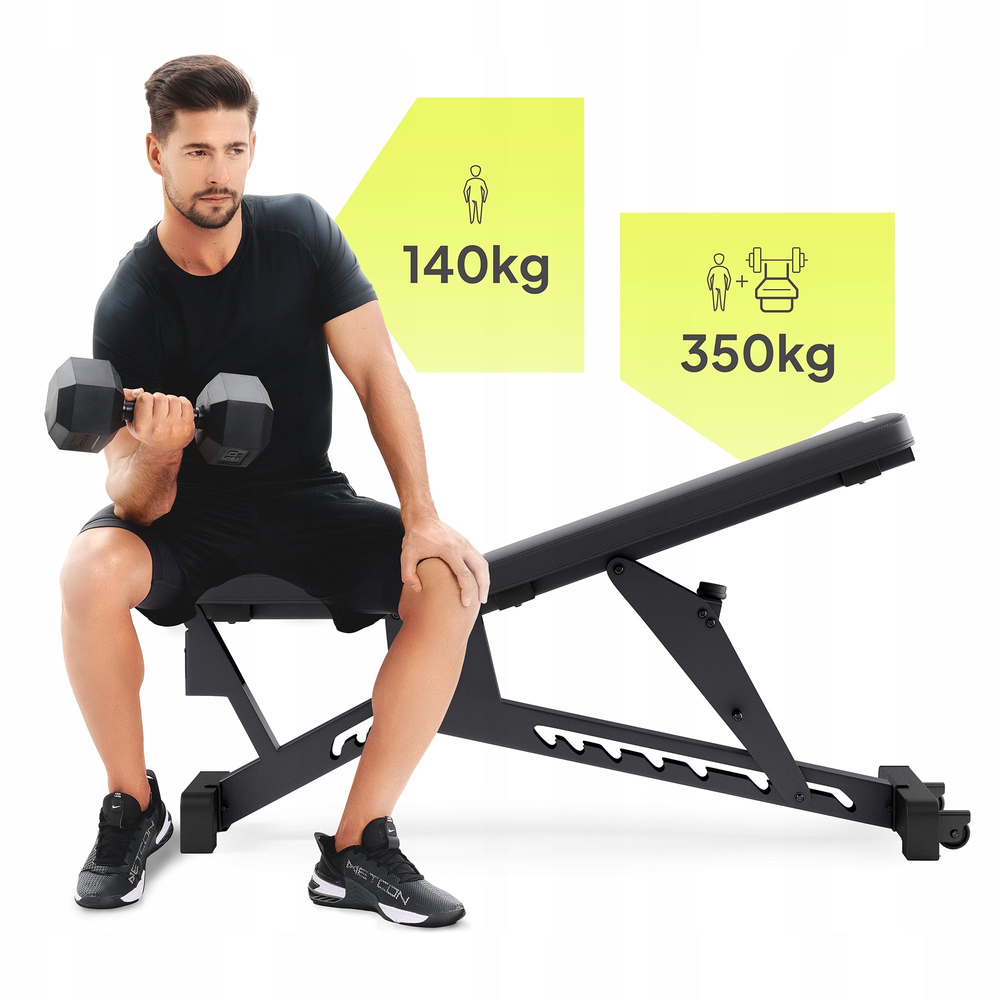 Exercise Bench Training Adjustable Folding Straight Slanted Zipro Brand Zipro
