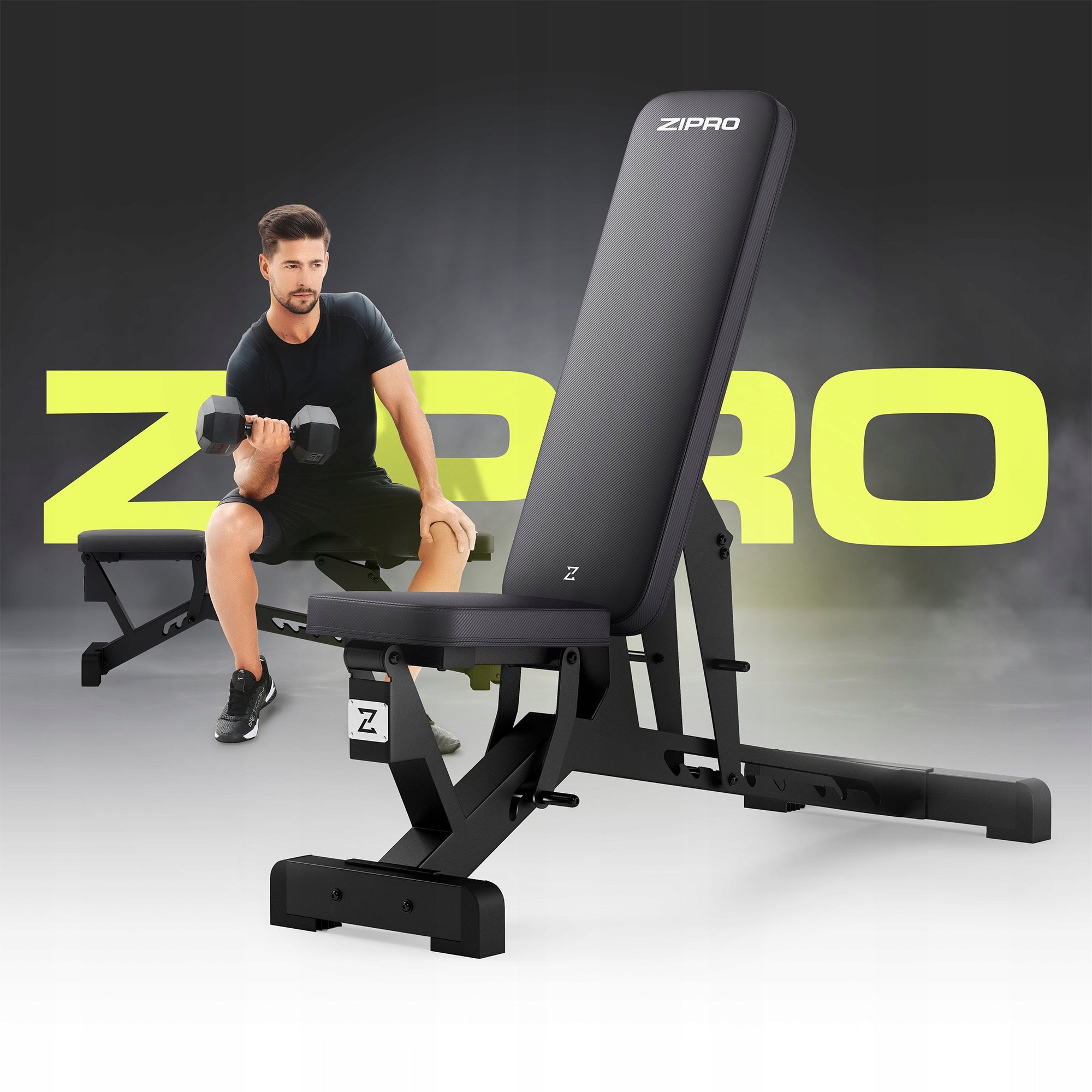 Exercise Bench Training Adjustable Folding Straight Slanted Zipro EAN (GTIN) 5902659845047
