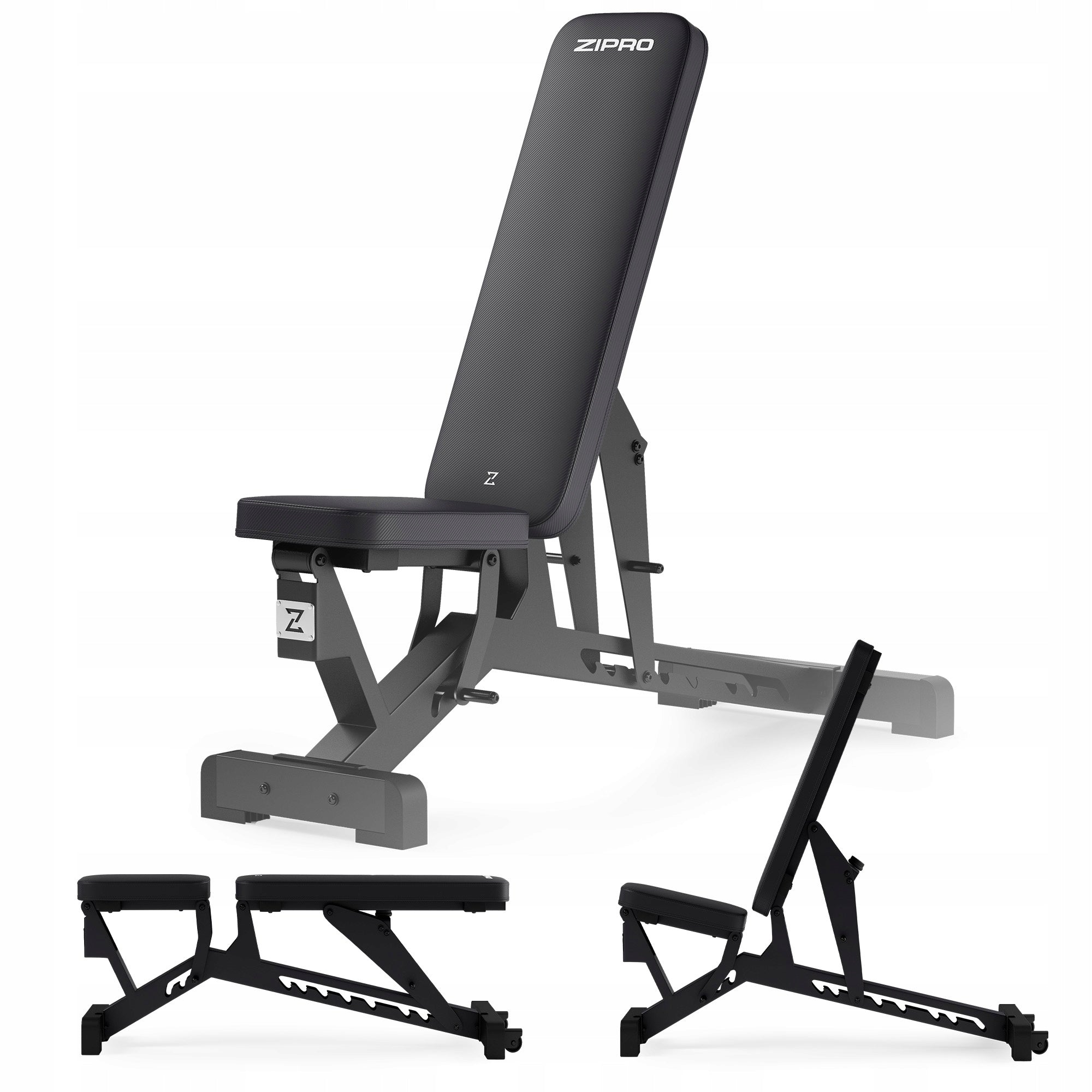 Exercise Bench Training Adjustable Folding Straight Slanted Zipro