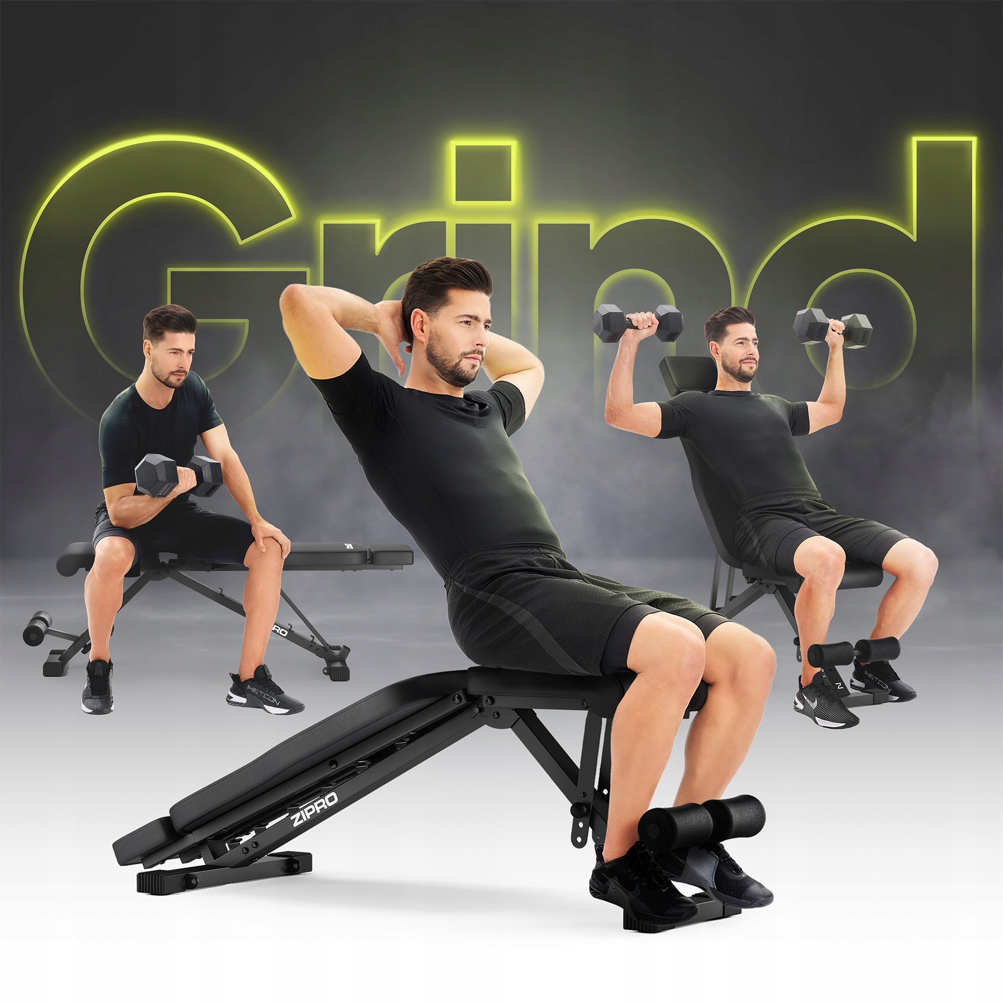 Exercise Bench Training Bench Adjustable Folding Zipro Grind Manufacturer code 14855507
