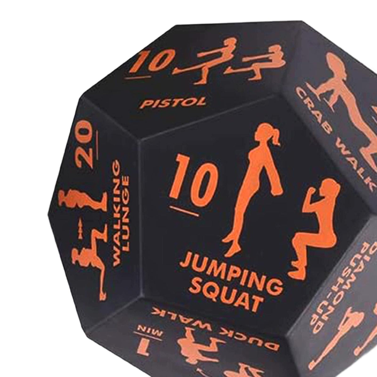 Exercise Dice Foam Playing Dodecahedrons Die for Cardio Bodyweight orange Packaging status original