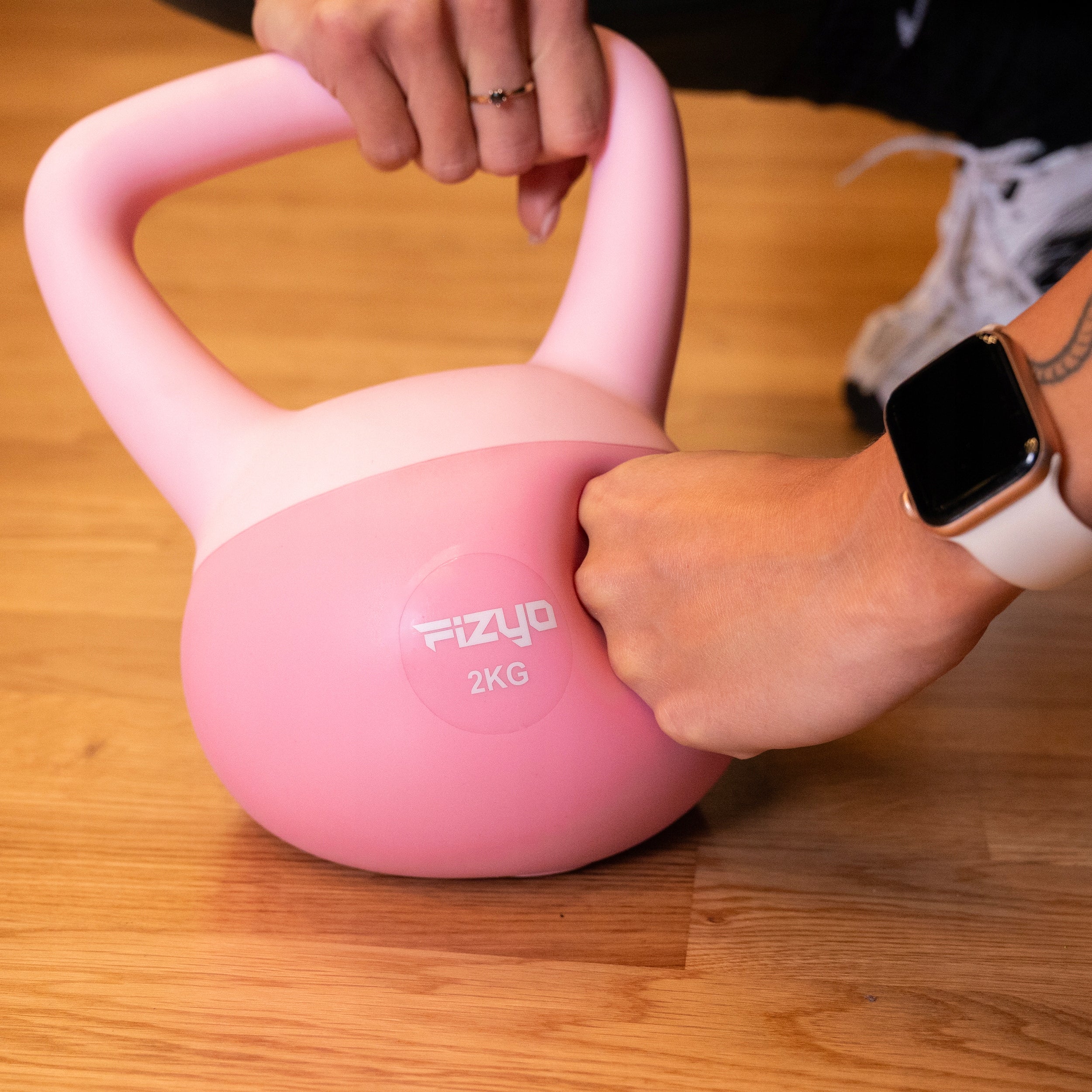 Exercise Dumbbell FIZYO Weight Ball Kettlebell Soft Pink 2kg Weight 2 kg
