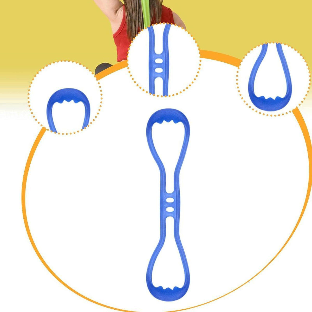 Exercise Elastic Band Figure 8 Resistance Band Arm Exerciser Elastic Blue Packaging status original