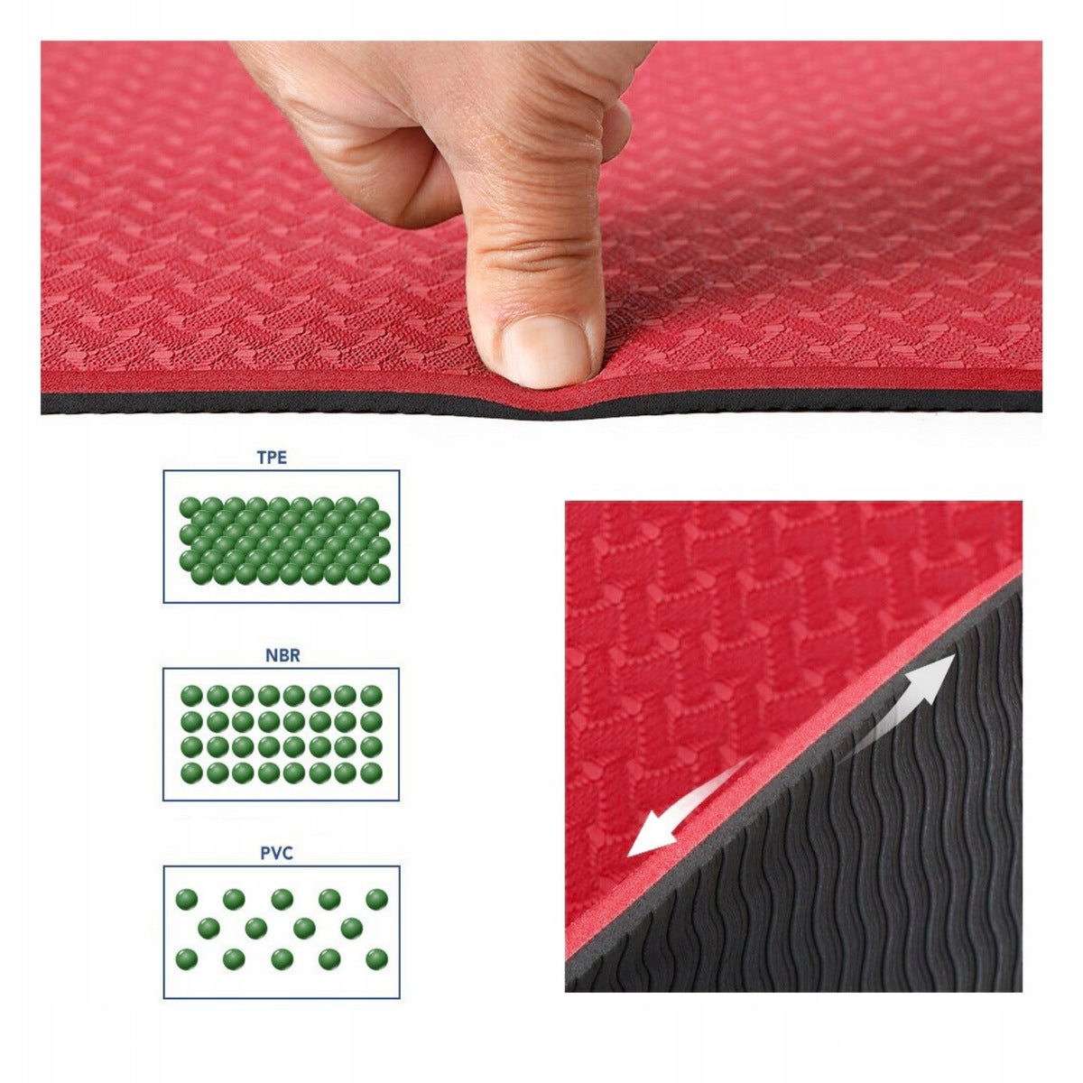 Exercise Mat Fitness Yogi Pretorians black-red 6mm Training Packaging status original